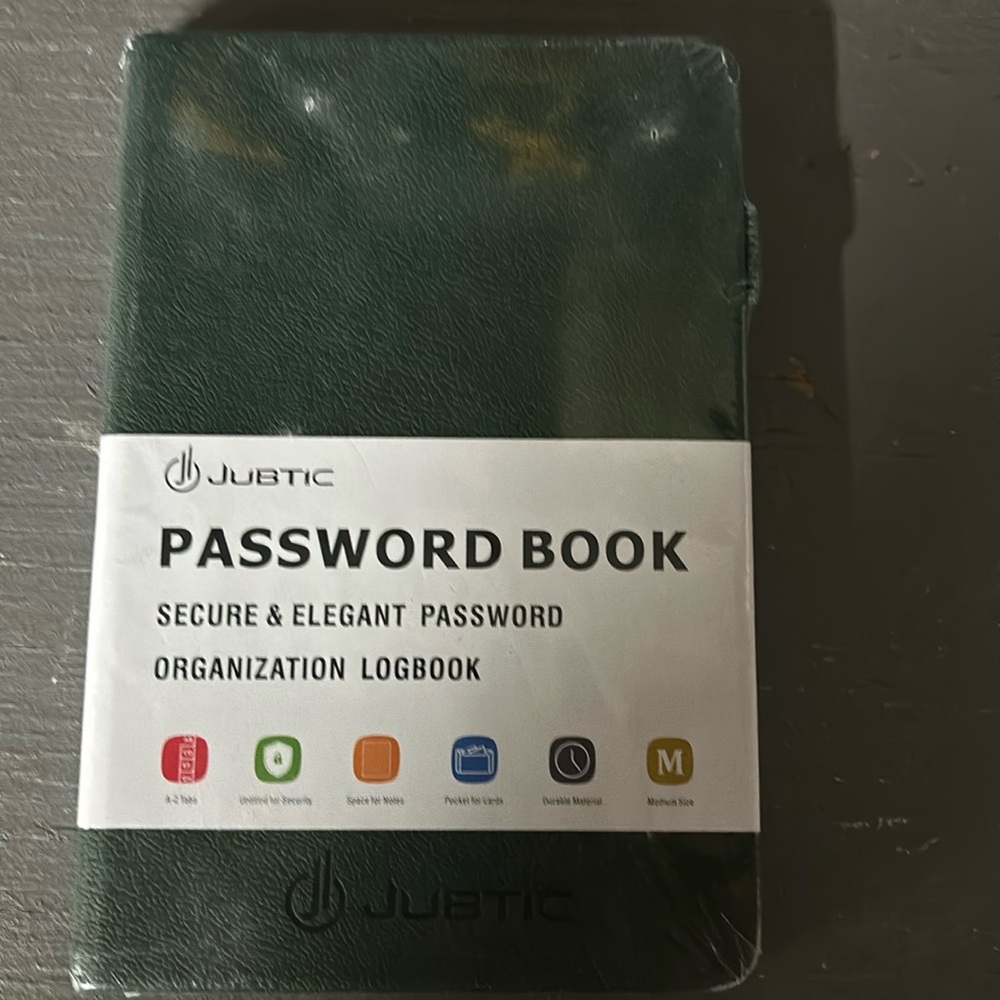 Brand new, sealed Password Book.